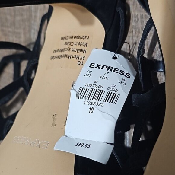 Express Caged Strappy High Heels Size 10 New - Picture 8 of 12